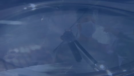 animación del reloj, procesamiento de datos sobre el médico masculino.