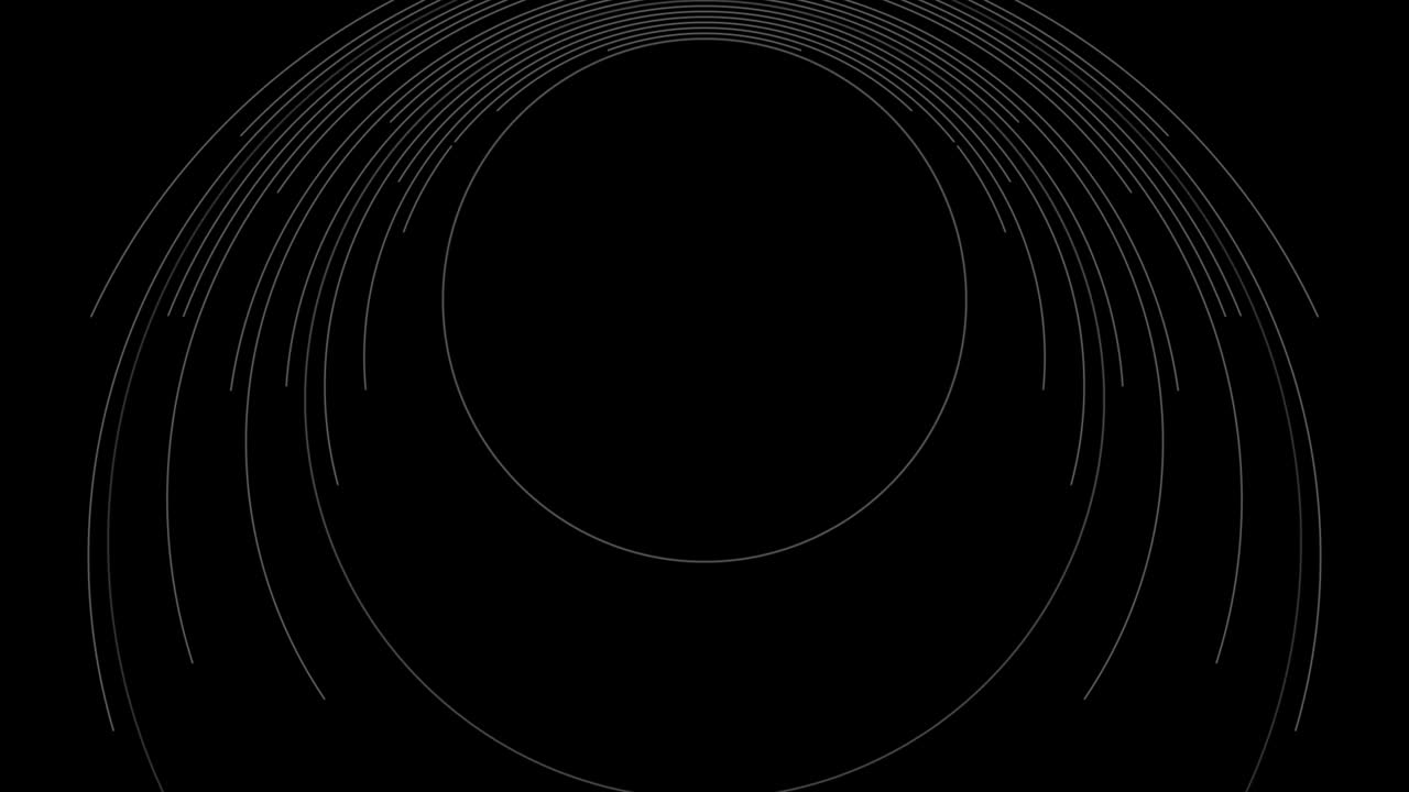 Dark grey minimal round lines abstract futuristic tech motion background