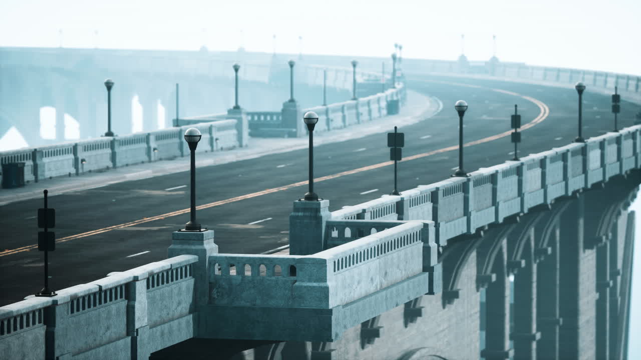 안개 속의  빈 다리