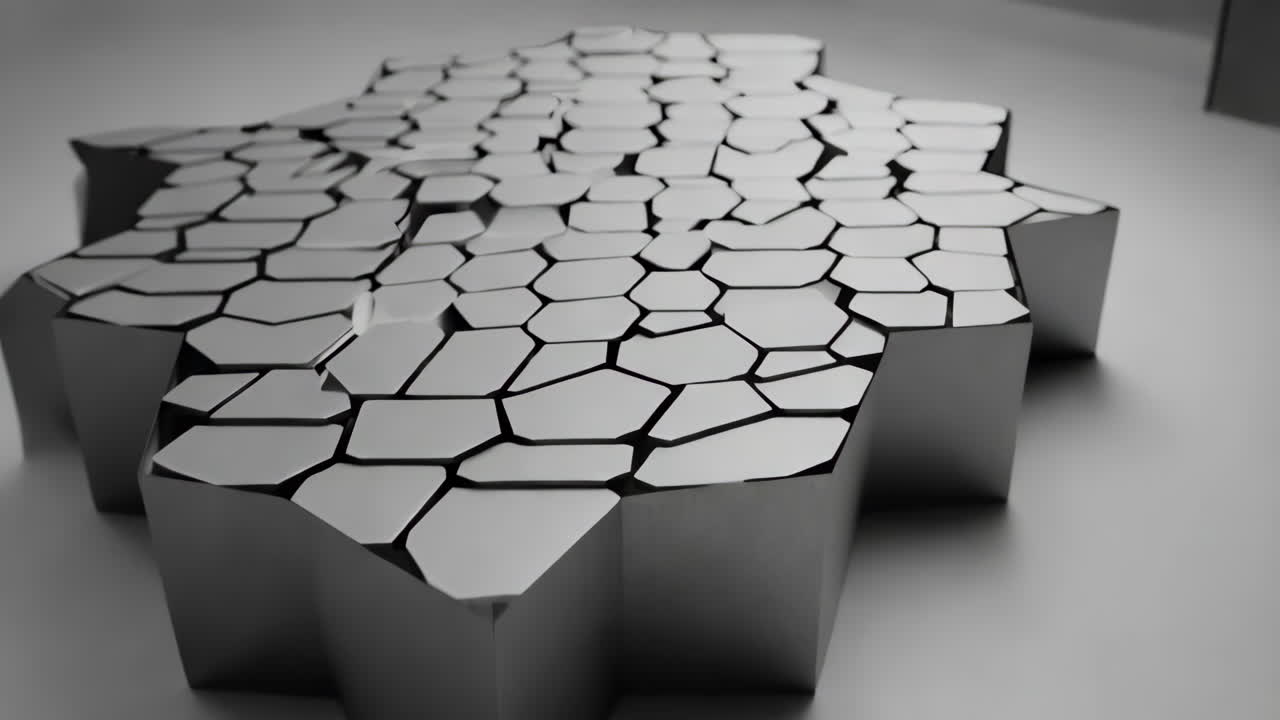 Abstract Geometric Pattern of Cracked Tiles