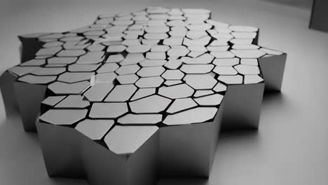 abstract geometric pattern of cracked tiles