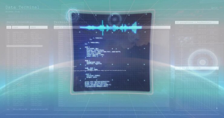 Animation of data processing over globe