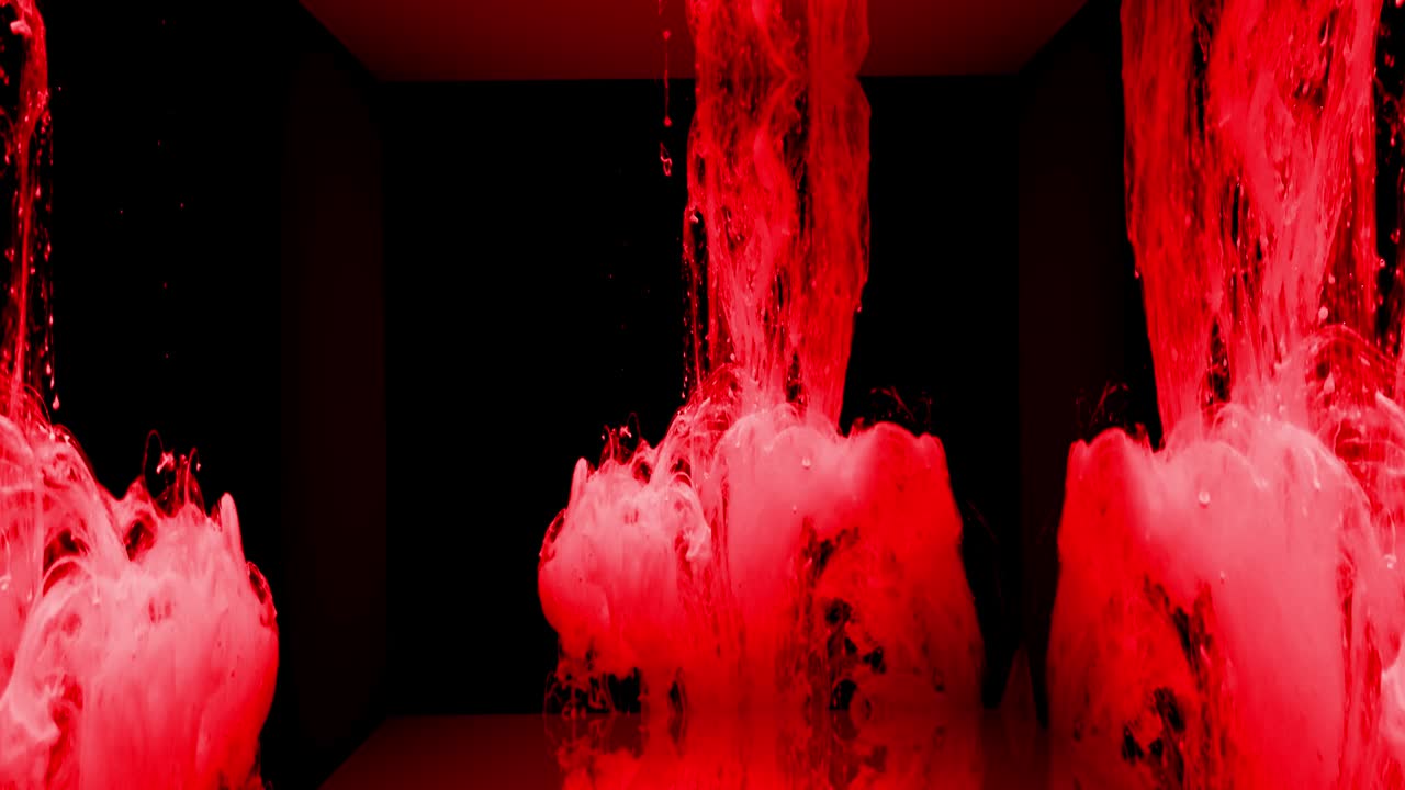 페인트 흐름 효과를 가진 3d 가상 스튜디오