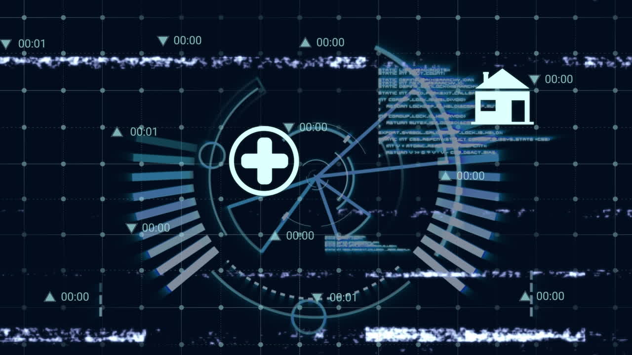 범위 스캐닝과 데이터 처리의 애니메이션