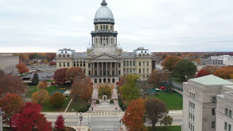 Dron-4k-De-La-Capital-De-Springfield-Illinois