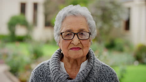 Smile,-face-or-happy-elderly-woman-outside