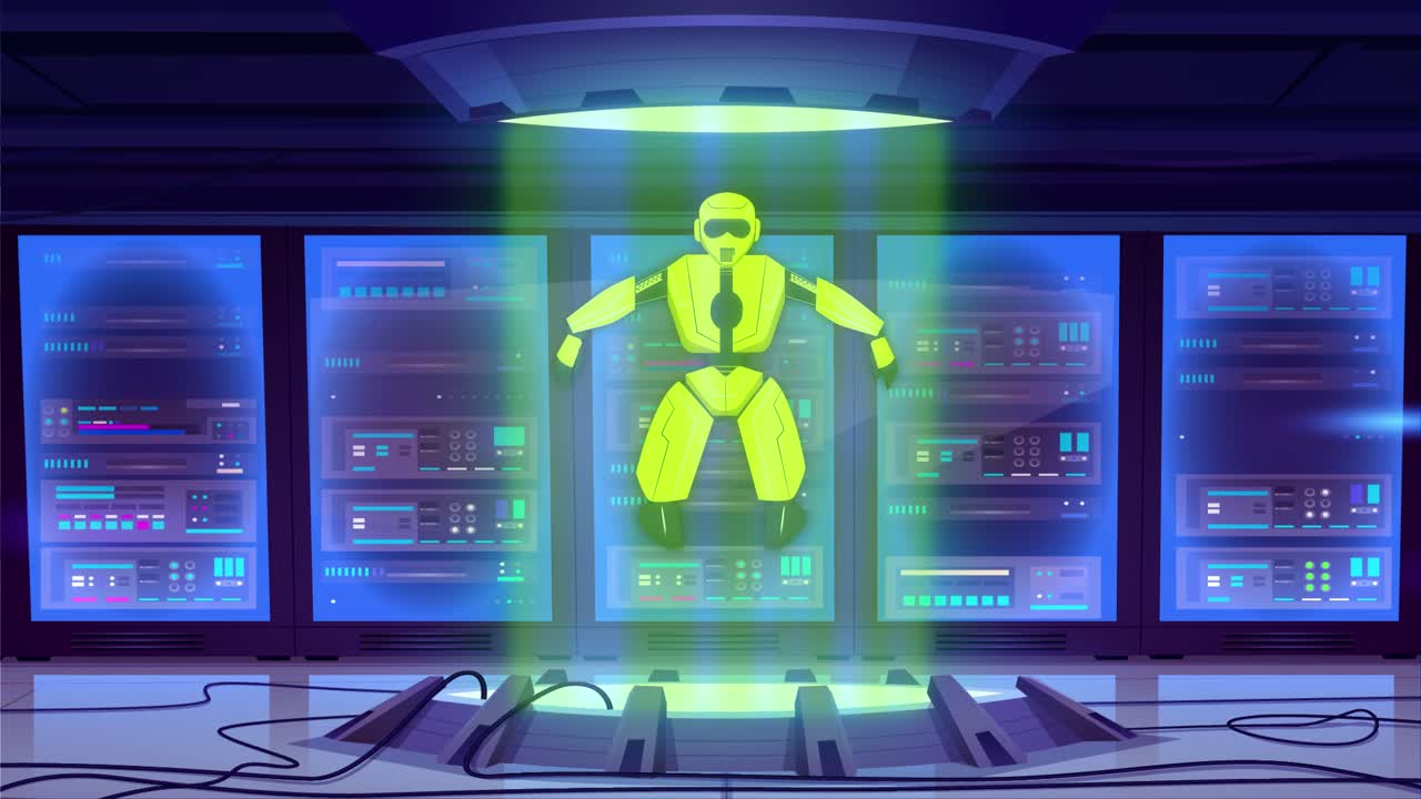 Animation of a Robot Being Constructed