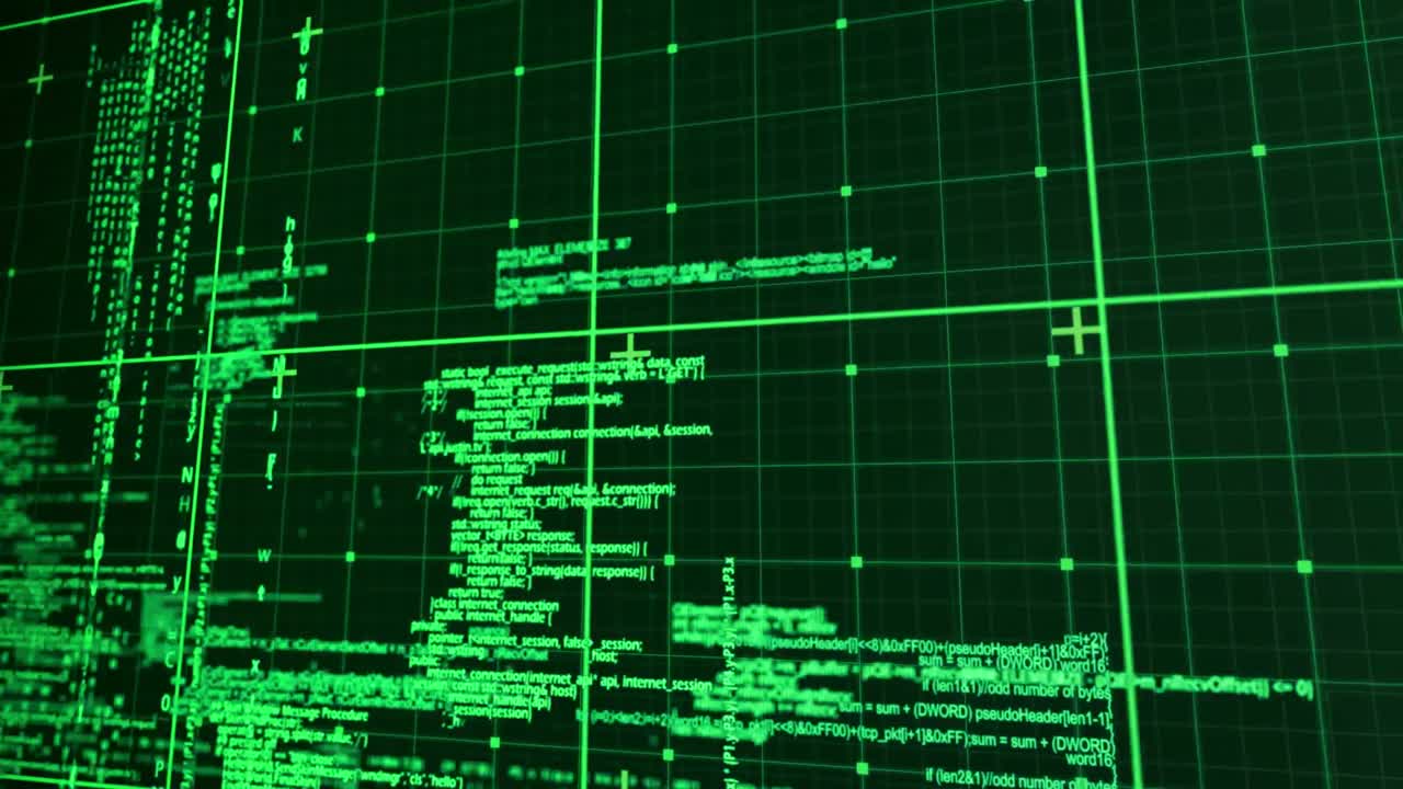 Digital animation of matrix