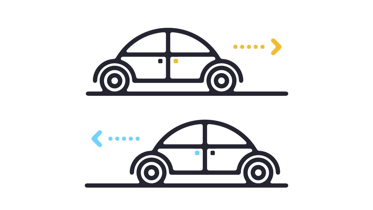 고속도로 라인 아이콘 애니메이션