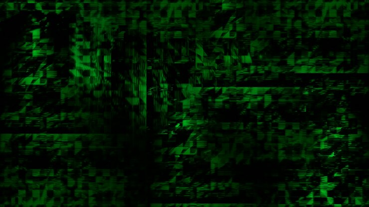 Background animation loop of green sci-fi texture with moving lights