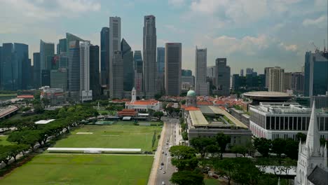 aerial view of singapore skyline