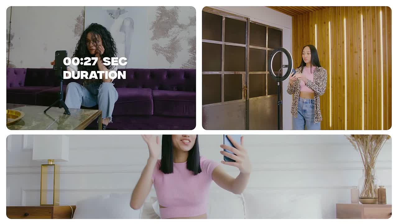 A modern motion graphics template designed for multiscreen video content