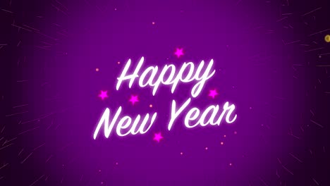 Animated-motion-graphics-white-happy-new-year-celebration-with-light-stars-and-fireworks-alpha-looping-particle-glow-visual-effect-text-title-background-4K-pink