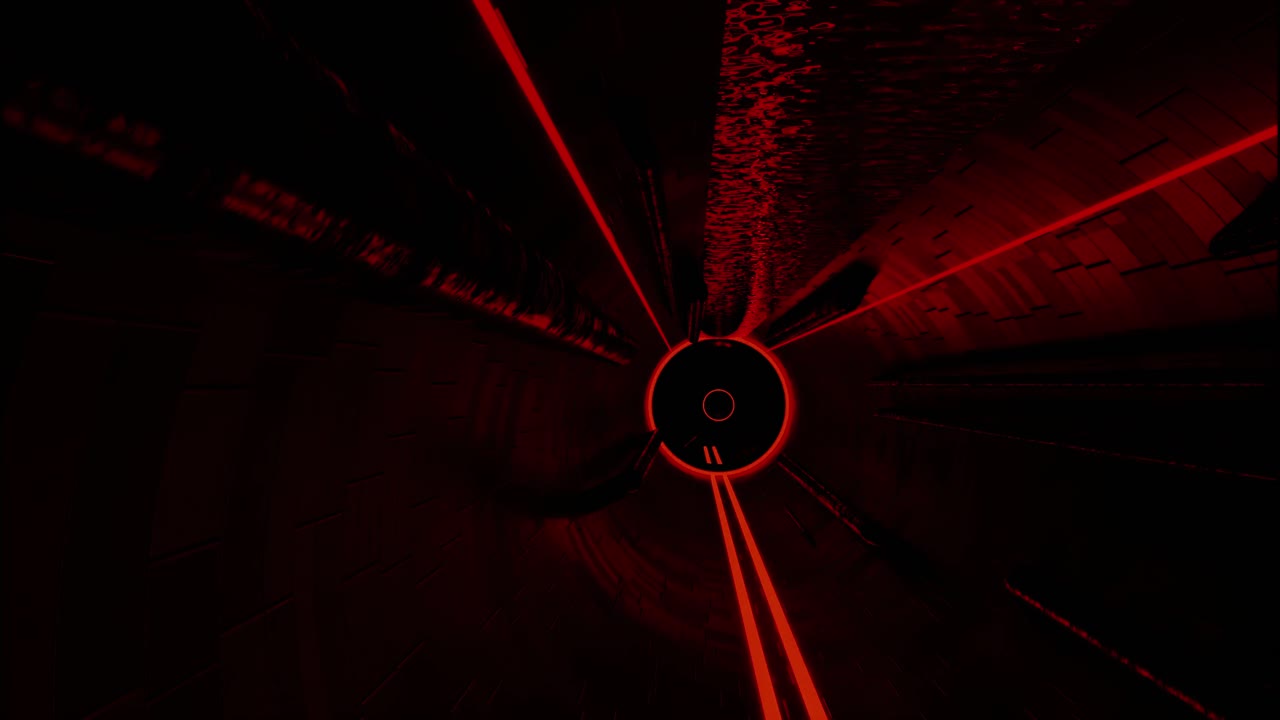 A Red Glowing Tunnel