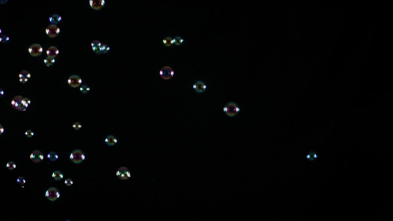 Soup Bubbles Isolated on Black Background
