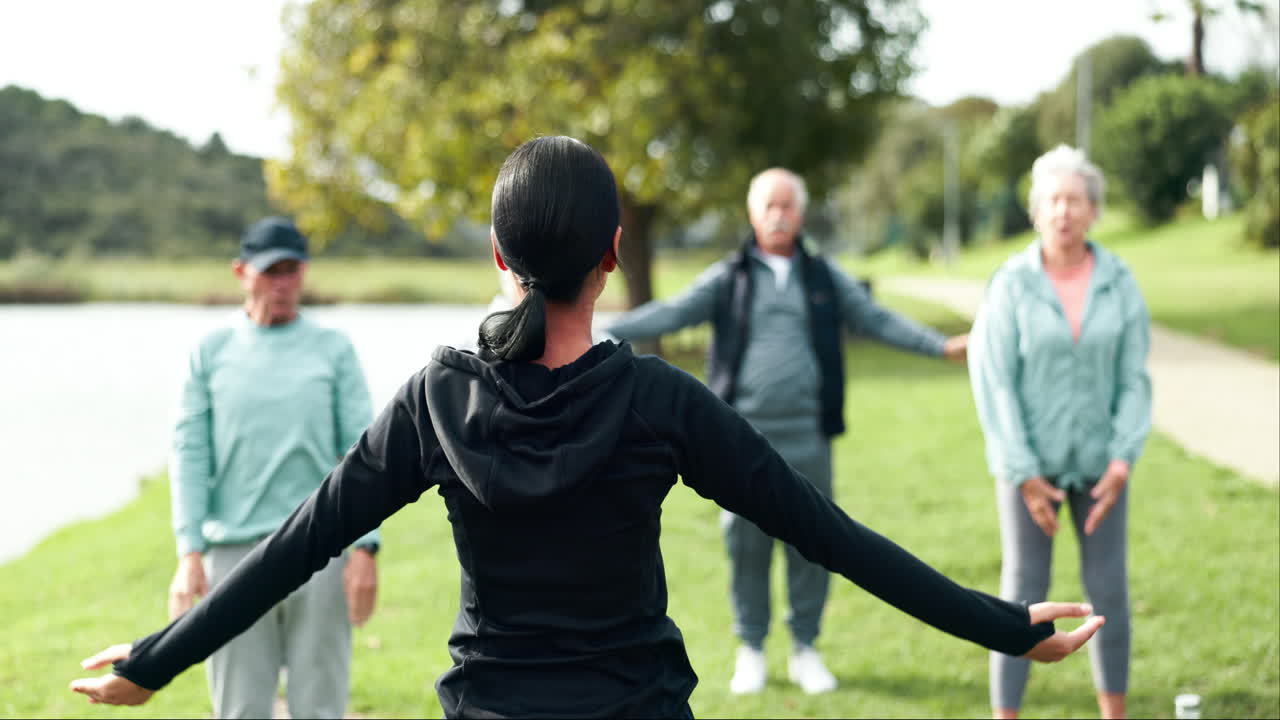 Seniors Exercising Outdoors
