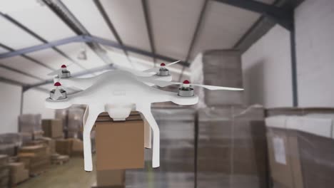 flying drone with box