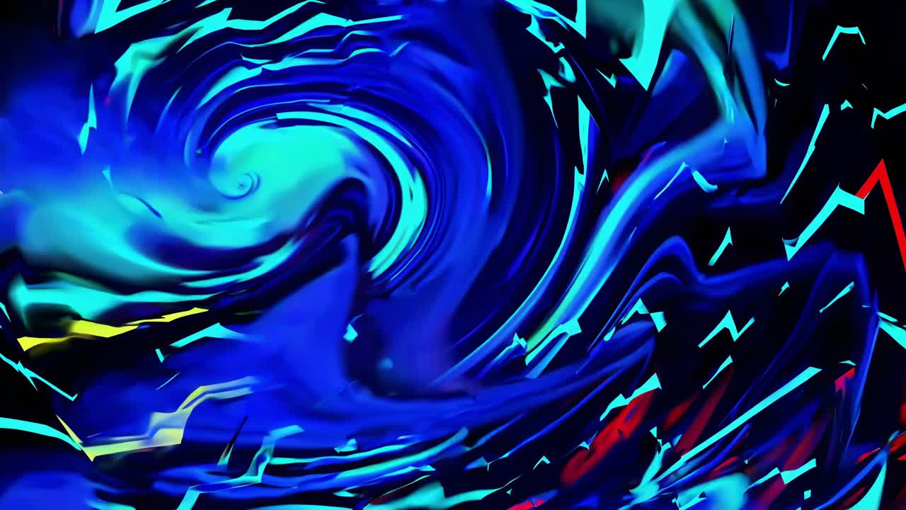 Bright and vibrant colors blend together, creating a mesmerizing vortex with dynamic and abstract patterns, suitable for various digital art projects