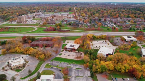 Des-Moines,-Iowa-Herbst-Hyperlapse