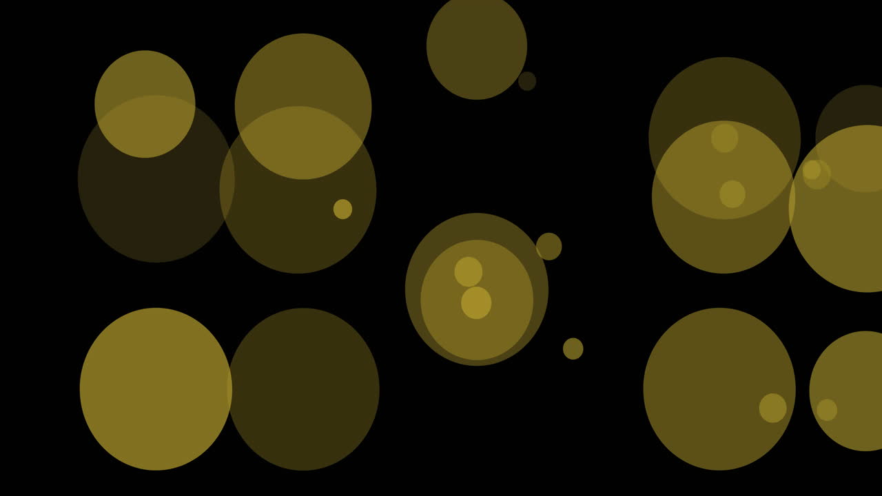 animación de puntos de luz flotantes sobre un fondo negro