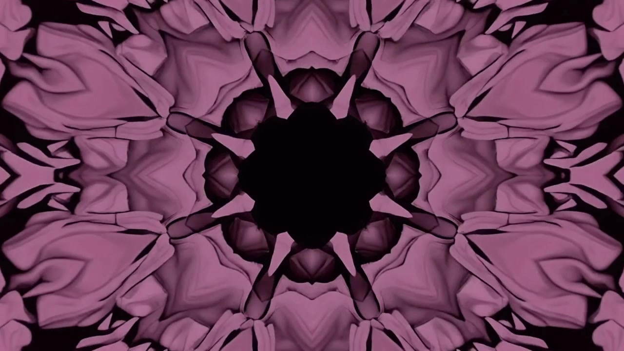 Abstract Pink Kaleidoscope Pattern Expanding and Rotating