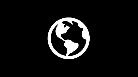 globo, en línea, mundo, mapa de la tierra icono vintage twitched mala animación de señal.