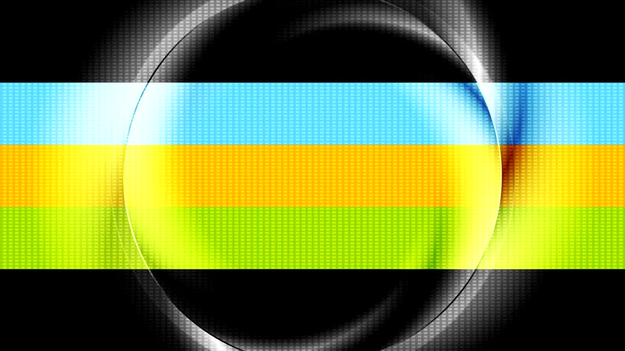 anillo brillante iridescente y brillante animación de video abstracta