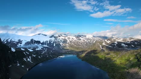 aerial footage beautiful nature norway.