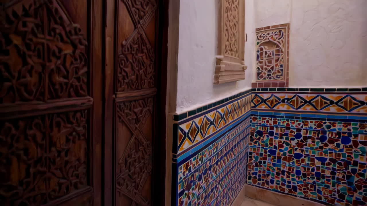 Architectural Detail of a Historical Building in a Medina