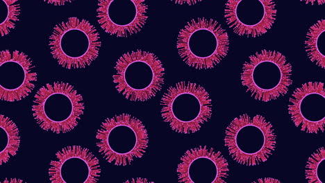 playful pink circle pattern on deep blue background