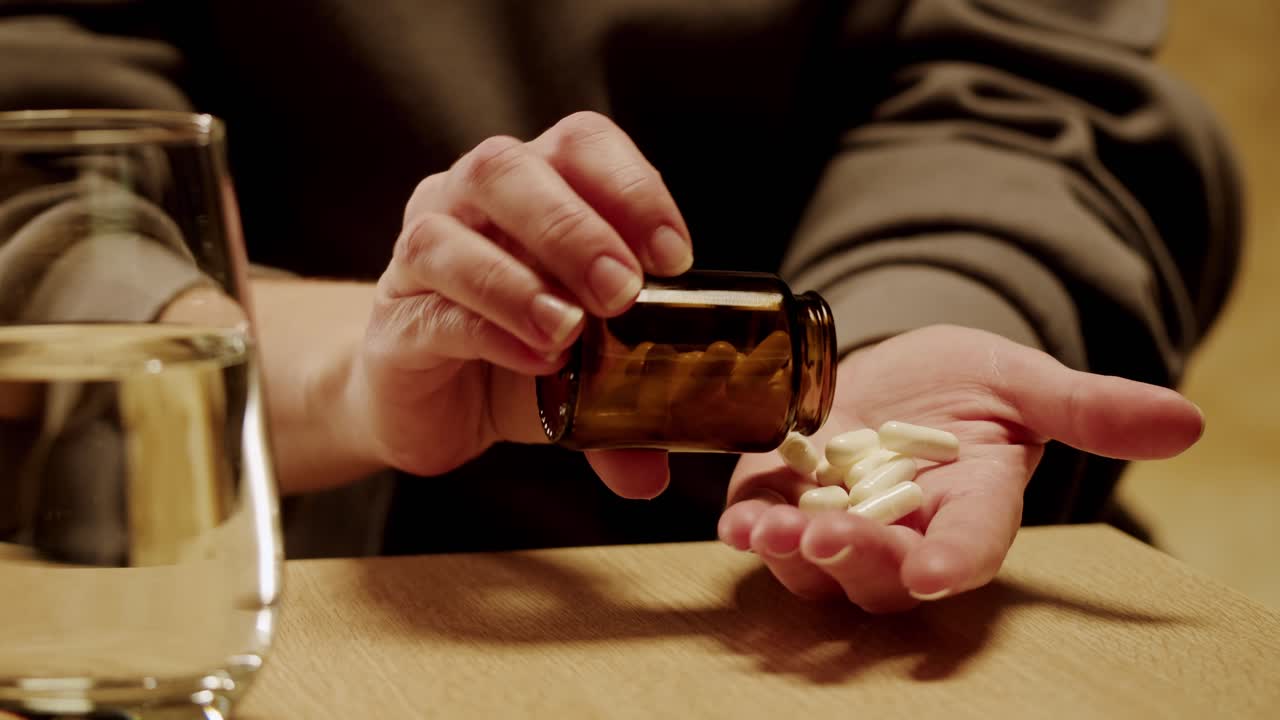 약을 복용하는 사람