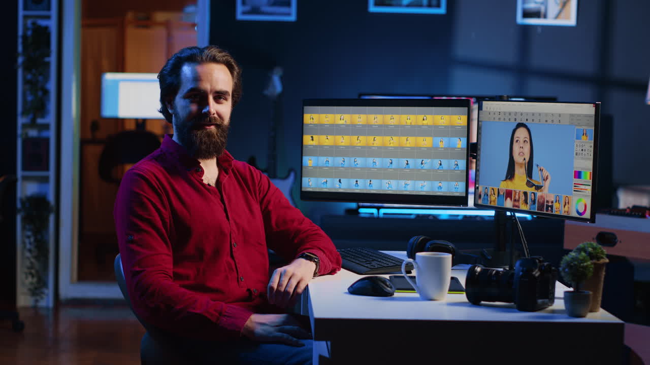 editor de fotos vlogging, haciendo tutorial sobre cómo usar el software de edición para retocar fotografías