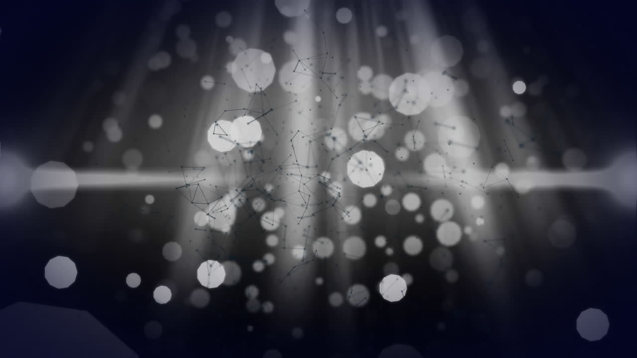 녹색 배경 위에 떠다니는 다채로운 콘페티의 애니메이션