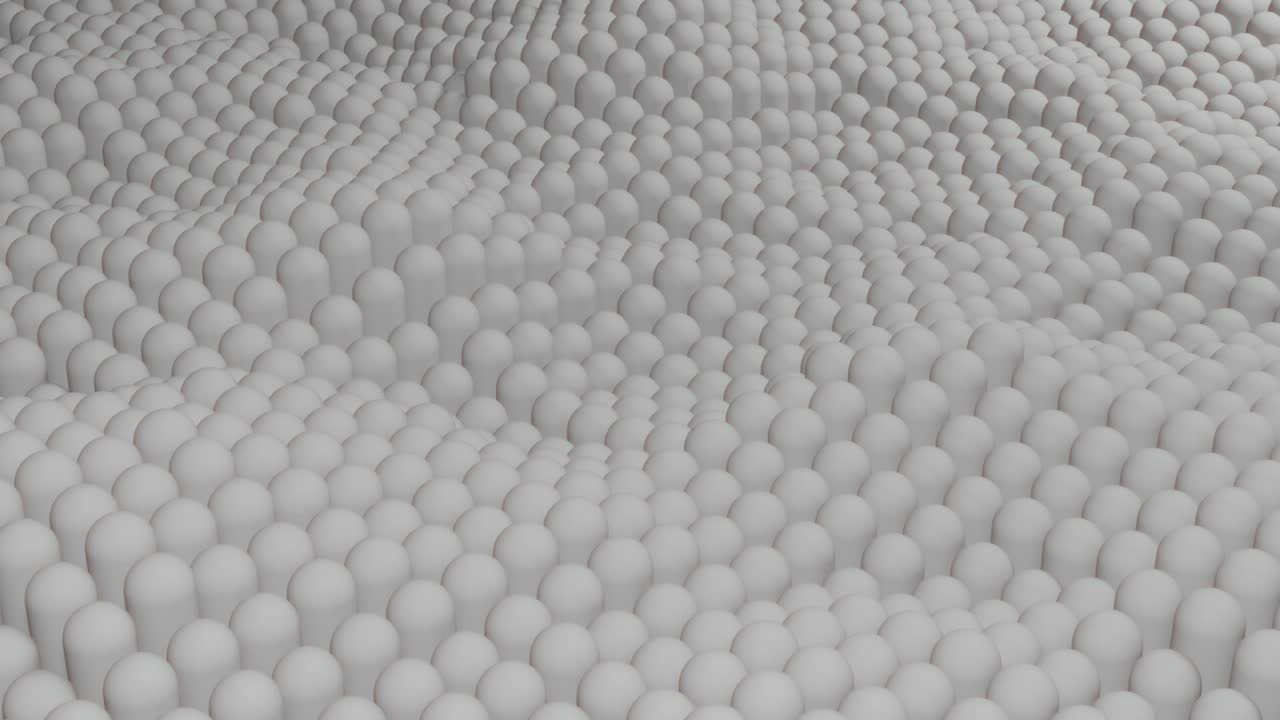 blanco redondo formas 3d movimiento ondulado. simple movimiento gráfico animación en bucle