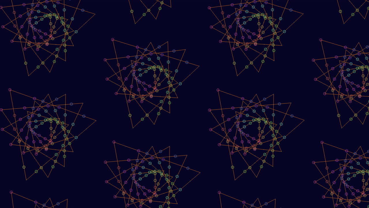 patrón geométrico colorido con triángulos superpuestos