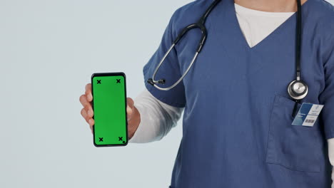 nurse, thumbs up and phone green screen