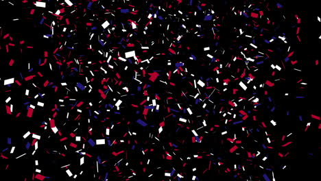 confetti in the colors of the american flag