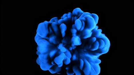 abstract blue smoke cloud on black background