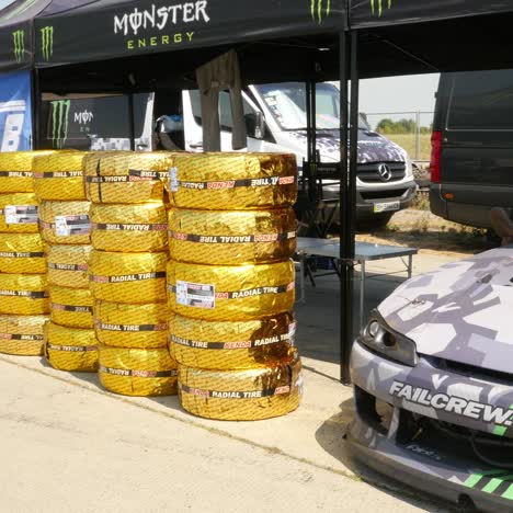 drift cars in garage area