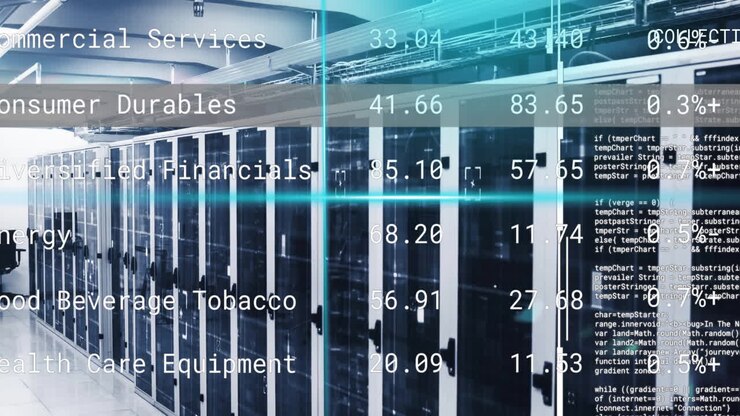 Animation of digital data processing over computer servers