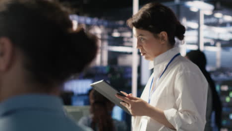 vertical video data center team leader supervising system operations supporting neural networks