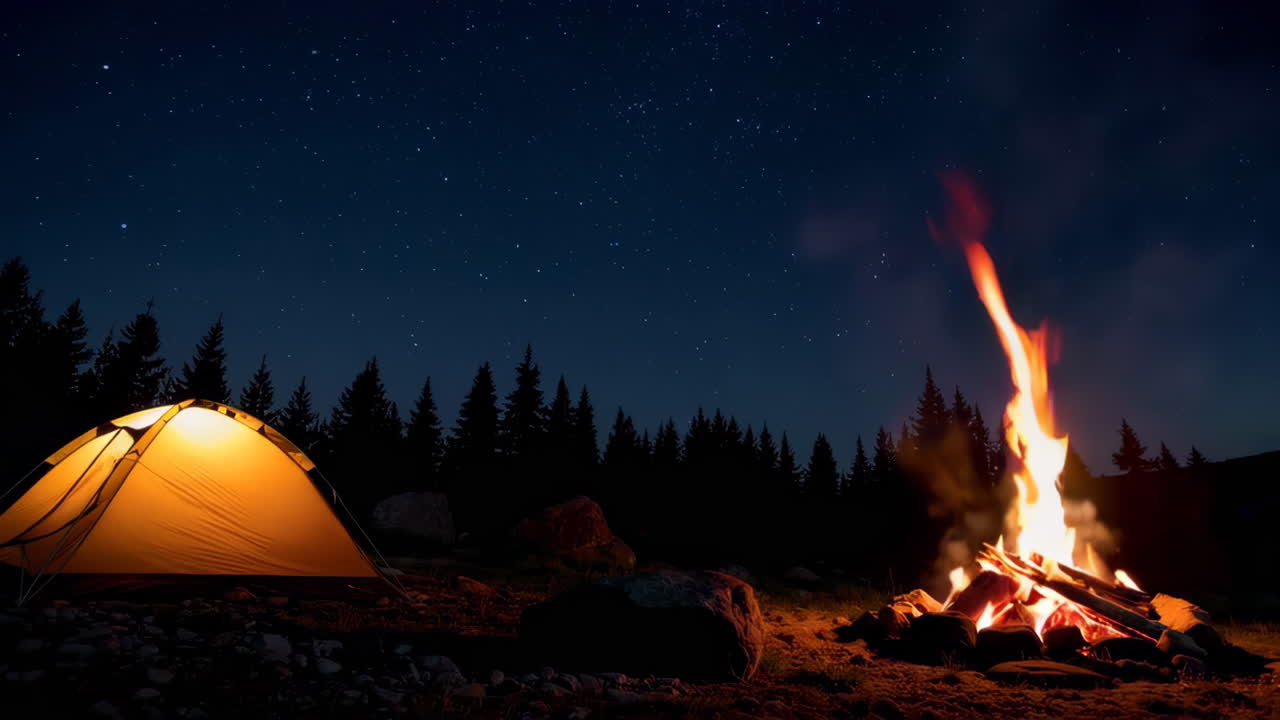acampar bajo las estrellas