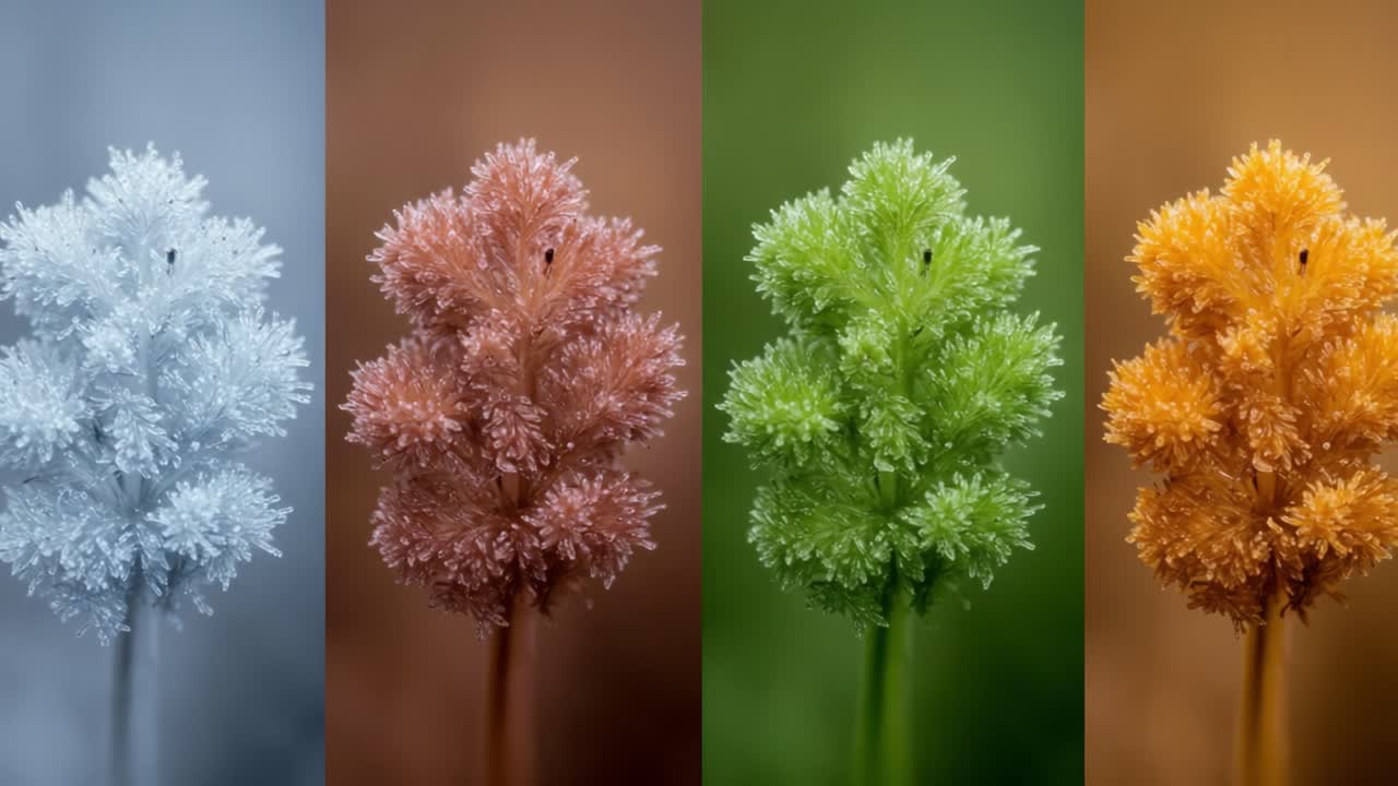 An Artistic Exploration of Color Transitions in Flora: A Visual Journey Through Shades of Blossoms and Textures Captured in Nature's Palette