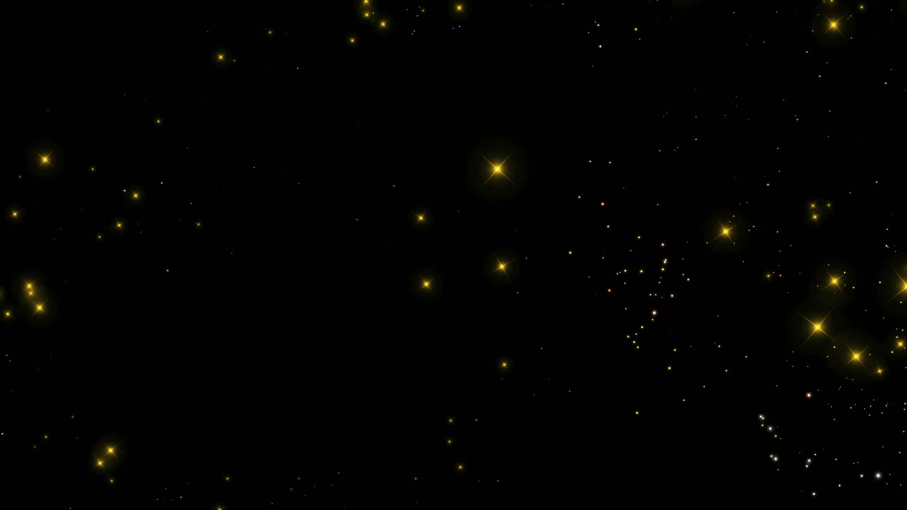 Sparkling Gold Particles on Black and Green Backgrounds