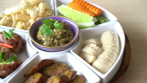 hors d'oeuvres of northern traditional thai food