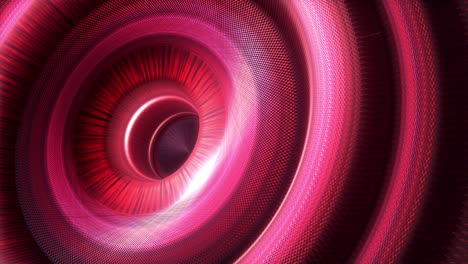 patrón abstracto de círculo rosado futurista 3d con el efecto de la animación de desplazamiento de ondulación de onda. anillos de superficie digital 4k movimiento de onda para presentación de negocios, fondo de bucle sin costuras de tecnología.
