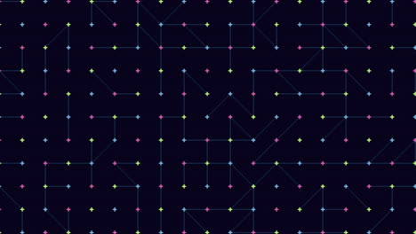 vibrant and intricate dot grid pattern on dark background