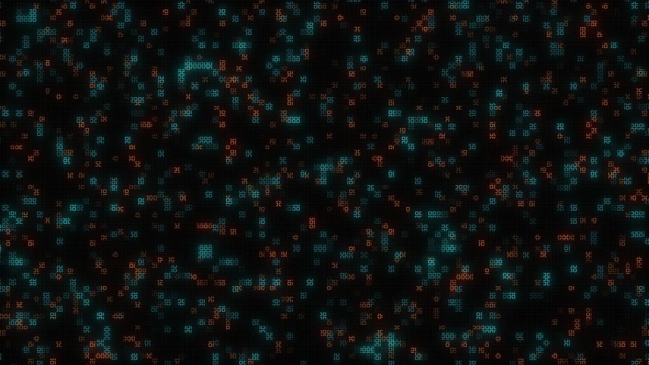4k abstracto pequeño cuadrado alineado mucho es un circuito digital de fondo bucle de animación. conexión de interfaz digital y tecnología de comunicación global fondo futurista