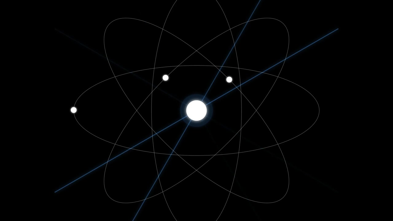 Animated Atomic Model With Orbiting Electrons