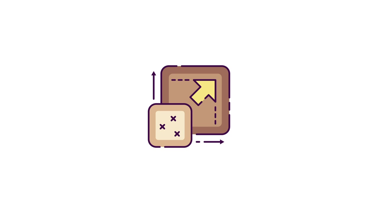 Animated Graphic Icon Showing Scaling and Resizing